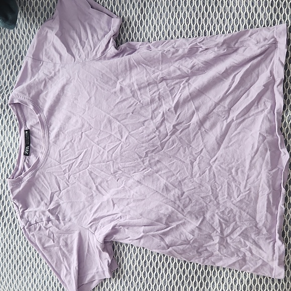 Zara lavender tee shirt S - Picture 1 of 2